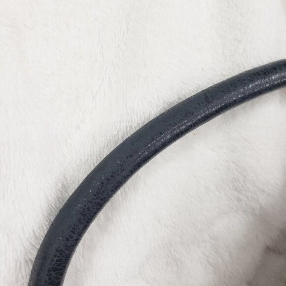 Coach Poppy Pushlock Satchel Black Waxed Leather Fuchsia Lining Removable Strap - Picture 13 of 14